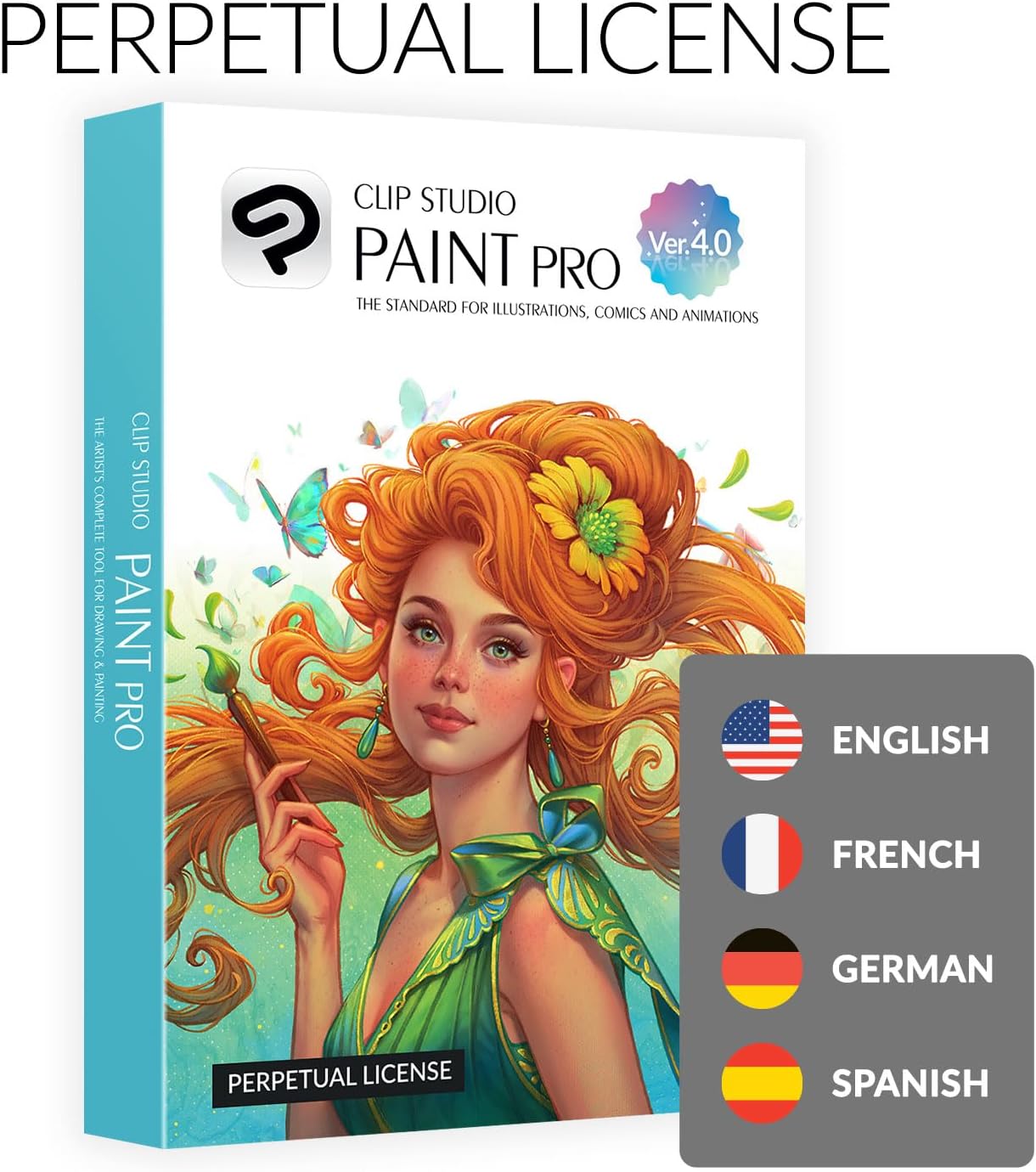 Clip Studio Paint Pro Version 4 - Perpetual License for Windows and macOS