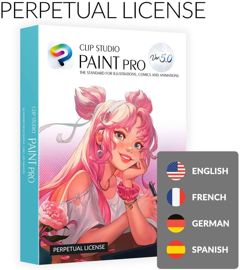 CLIP STUDIO PAINT PRO Version 5 -Perpetual License for Windows and macOS