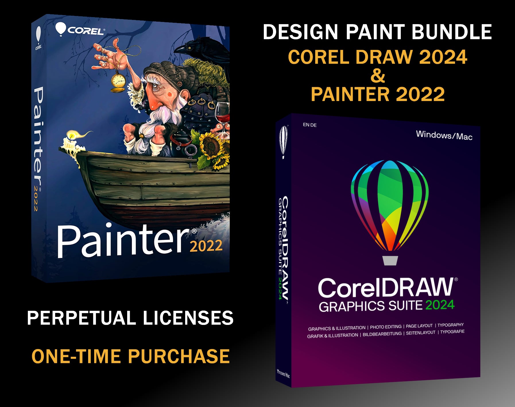 Design Paint Bundle - CorelDRAW Graphics Suite 2024 and Painter 2022