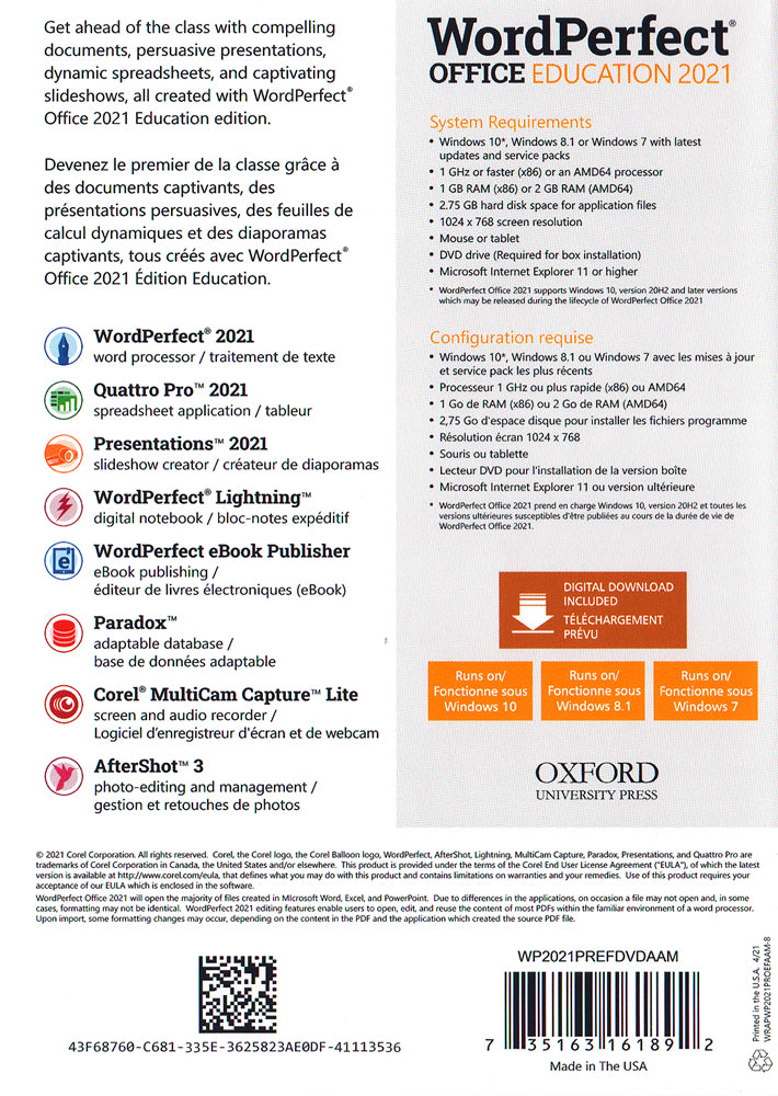 WordPerfect Professional Education 2021