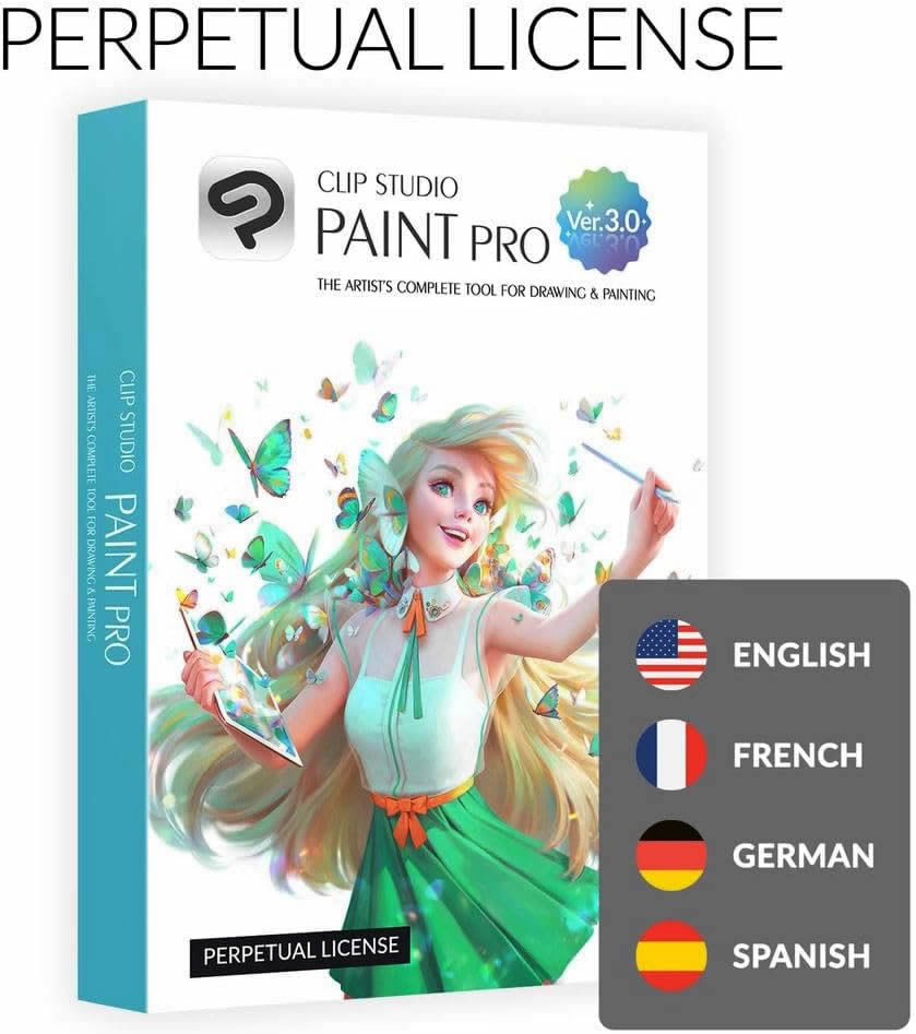 Clip Studio Paint Pro - Version 3, Perpetual License