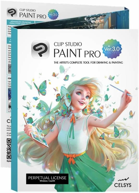 Clip Studio Paint Pro - Version 3, Perpetual License